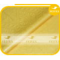 Tecido jacquard africano de cor amarela FEITEX guiné brocado damasco shadda tingido varejo